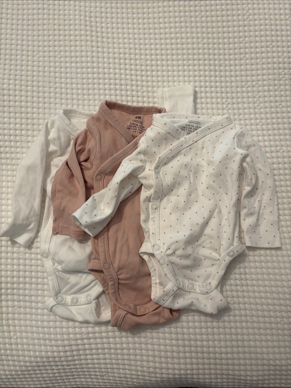 H&M long sleeve newborn bodysuit
